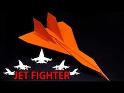 Origami JET FIGHTER ✈️ How to Make a Jet Fighter Paper Airplane that FLY FAR