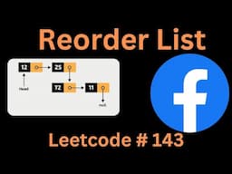 REORDER LIST | LEETCODE 143 | PYTHON  SOLUTION