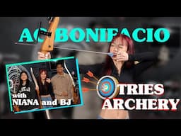 AC Bonifacio, Niana Guerrero, and BJ Sy Learns Archery At DMZ Archery Range