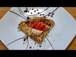 Homemade Crepes with JustDate Syrup Pomegranate Molasses