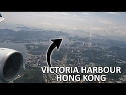 Stunning Views of Victoria Harbour Hong Kong | Landing and Take Off