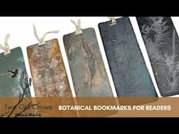 Unique Botanical Gel Print Bookmark | Handmade Art