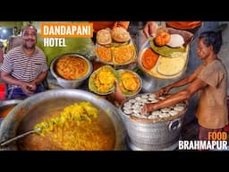 No.1 Breakfast Place in BRAHMAPUR | Onion Curry is Special | Rava Dosa & Puri Upma | Street Food