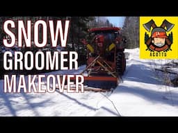 Grooming Winter Firewood Trails With The Modified Snow Drag -E198