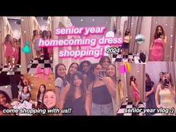 homecoming dress shopping vlog *SENIOR YEAR EDITION!* // shopping for our last homecoming 2024