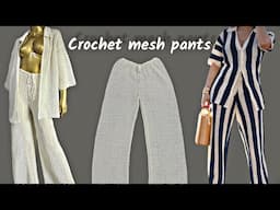 Crochet mesh pants