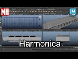 Maya 2025 tutorial : 3D Harmonica