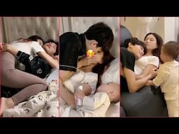 Kawaii Couple At Night Routine|Daddy Jealousy His Son With His Wife ❤️‍🔥❤️‍🔥❤️‍🔥🔥