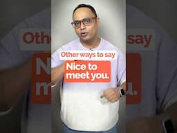 Avoid Saying "Nice To Meet You" - Common English Greetings | English For Daily Use #greetings