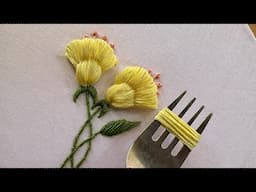 Fabulous flower embroidery|hand embroidery tutorial|embroidery designs