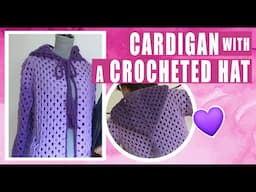 Cardigan with a HAT / how to crochet - EASY AND FAST - BY LAURA CEPEDA