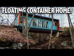 Shipping Container Home built over a Waterfall!