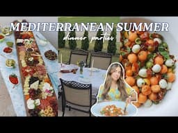 Mediterranean Diet Summer Dinner Parties | Melon Mozzarella Prosciutto Salad | Feeling Very Sick 🤧