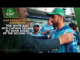 Cap presentation ceremony for white-ball vice-captain Salman Ali Agha ahead of the second T20I 🧢