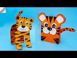 10 DIY ideas easy paper crafts  Symbol 2022 paper tiger  How to make paper TIGER