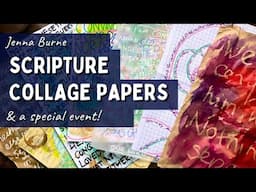 Scripture Collage Papers - Faith Art Journaling - Online Art Journaling Retreat