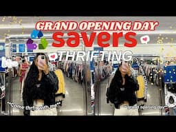 FALL THRIFT WITH ME *ON GRAND OPENING DAY*🎉🛒 (uh ..I might have found my favorite thrift store EVER)