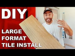 How To Layout, Cut, & Install Large Format Shower Wall Tiles!!