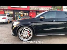 AceWhips.NET- Black 2018 GLE63 AMG S Mercedes on 26" Asantis