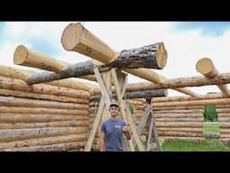 Loft Floor Joists - Building My Log Home Pt. 15