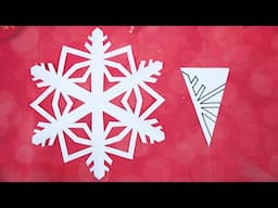 Paper Cutting Design For Christmas❄️ How to Make Snowflakes Out of Paper🎄 Video 21