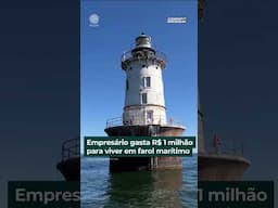 Empresário gasta R$ 1,2 milhão para viver em farol marítimo | #domingoespetacular #shorts