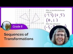 Sequences of geometric transformations (8th grade math)