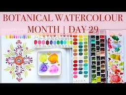 🎉🎉 BOTANICAL Watercolour Month Day 29 | Step by Step Tutorial JUL 2024