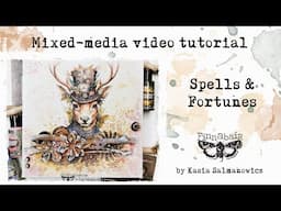 🦌 Oh my... deer 🦌 by @kasiasalmanowicz for Finnabair - DIY - mixed media tutorial