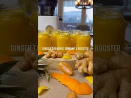 GINGER TURMERIC IMMUNITY BOOSTER #youtubeshorts #shorts #recipe #shots #ginger #antiaging #pineapple