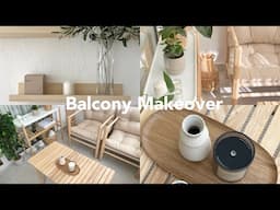 aesthetic and cozy / small balcony makeover 🎍/ balcony decorating ideas