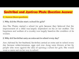 Savitribai And Jyotirao Phule Question Answer Class 6 English The Magic Carpet