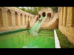 Build The Most Underground Waterslide Temple and Swimming Pool