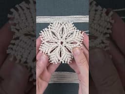 DIY Rope Flower Snowflake #macrame