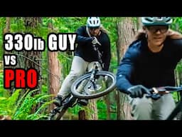 Can A 330lb Mountain Biker Keep Up With A Pro? | Levo SL BTS Part 1