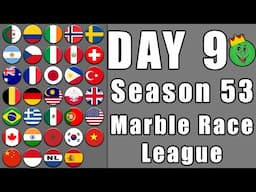 Marble Race League Season 53 Day 9 Marble Race in Algodoo / Marble Race King