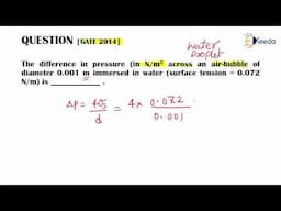 Numerical on Calculation of Excess Pressure 2