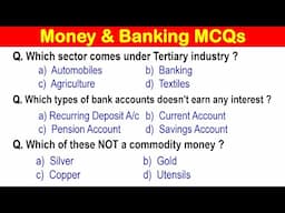 money and banking most important questions