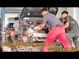 Completely repairing a Toyota Highlander damaged in an accident