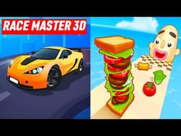 Race Master 3D VS Sandwich Runner - All Levels Gameplay Android iOS Ep 3