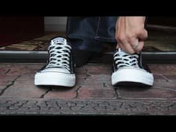 Never tie your shoes again!  Out the door in 3 seconds flat!