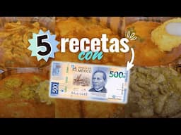 MENÚ SEMANAL CON $500 PESOS |5 RECETAS/FABI ZEA