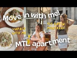 Move In With Me In My MTL Apartment | 1st Day In Canada, Unpacking, International Student