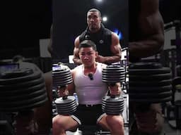 120LBS DB SHOULDER PRESS W/ ​⁠@LarryWheels !