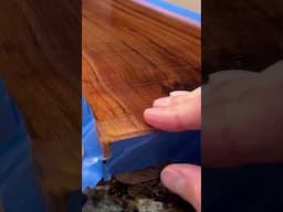 #DIY Walnut Slab for a Coffee Shelf (🎵 in desc) #walnut #epoxy