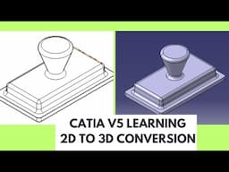 Catia V5 Tutorial| How to Create 3d Models from 2d Drawings |Download Practice file from description