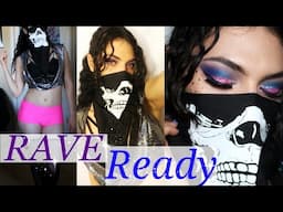 Rave OUTFIT & Makeup | iheartraves