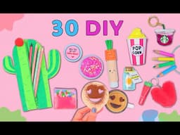 30 DIY - FUNNY DIY PROJECTS YOU CAN DO AT HOME - School Supplies, Keychains, Room Decor