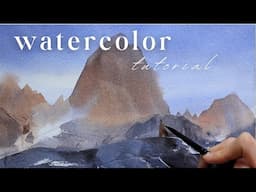 How to Paint a Gorgeous Mountain Landscape in Watercolor