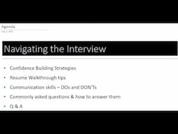 01 - Interview Readiness Workshop: Intro and Agenda